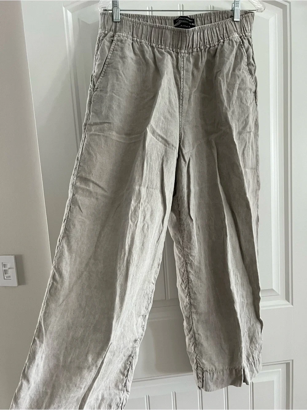 Women’s Casual Elastic-Waist Pants - Light Taupe